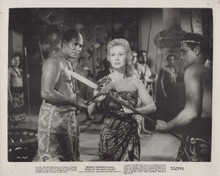 Pearl of the South Pacific original 8x10 photo Virginia Mayo men with spears