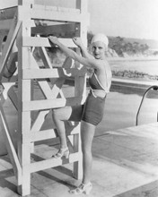 Joan Crawford 1930's bathing beauty pose in swimsuit by pool 8x10 inch photo