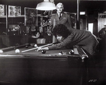 Jane Fonda lines up shot on pool table from 1973 Steelyard Blues 8x10 photo