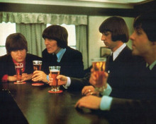The Beatles John George Ringo Paul drink beer in pub 1965 movie Help 8x10 photo
