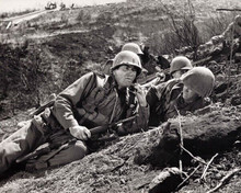 Pork Chop Hill 1959 Gregory Peck lies on hillside with his men 8x10 inch photo