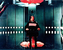 Logan's Run 1976 Michael York sat in chair with tube over head 8x10 inch photo