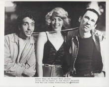 Polyester 1981 original 8x10 photo two guys with chewing gum and girl