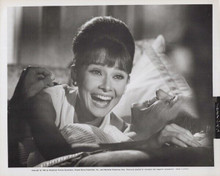 Paris When it Sizzles 1964 original 8x10 photo Hepburn & Holden laughing in bed
