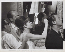 Paris When it Sizzles 1964 original 8x10 photo Hepburn combs Holden's hair