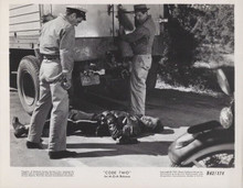 Code Two 1962 8x10 original photo Ralph Meeker lies injured on road