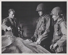 Pork Chop Hill 1959 original 8x10 photo Gregory Peck looks at military plan