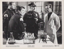 Code Two 1962 8x10 original photo Robert Horton Keenan Wynn in police lab