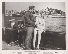 Portrait in Black 1960 original 8x10 photo John Saxon Sandra Dee on board boat