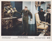 On The Double 1961 8x10 inch lobby card Danny Kaye hides behind pillar
