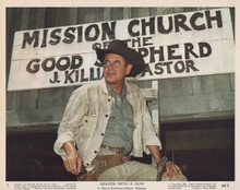 Heaven with a Gun 1969 8x10 inch lobby card Glenn Ford hand on gun holster