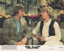 Oh God 1977 8x10 inch lobby card John Denver on Dinah Shore talk show