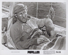 Papillon 1974 original 8x10 photo Dustin Hoffman lying in boat
