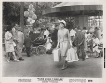 Paris When it Sizzles 1964 original 8x10 photo Audrey Hepburn carries luggage