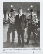 Black Moon Rising 1985 original 8x10 photo Robert Vaughn flanked by security