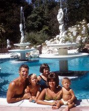 Jayne Mansfield Mickey Hargitay and family pose in Hollywood pool 8x10 photo