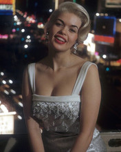 Jayne Mansfield smiling 1950's posing above Las Vegas Strip 8x10 inch photo