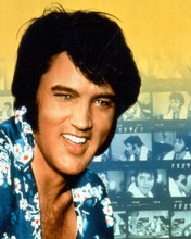 Elvis Presley with charismatic smile wearing Hawaiian shirt 8x10 inch photo