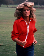 Farrah Fawcett running in red jacket as Jill Monroe Charlie's Angels 8x10 photo