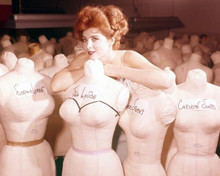Tina Louise poses with a mannequin with her name on it 8x10 inch photo