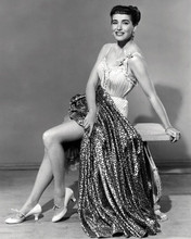 Julie Adams classic 1950's Hollywood glamour pose showing legs 8x10 inch photo