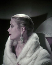 Grace Kelly in profile portrait with large jewelled earring 8x10 inch photo