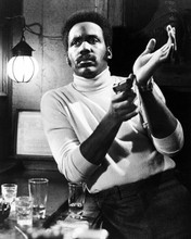 Richard Roundtree in 1970's polo neck holding gun as Shaft 8x10 inch photo
