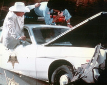 Dukes of Hazzard Sorrell Booke James Best Hogg & Roscoe police car 8x10 photo