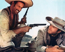 The Good The Bad & The Ugly Eli Wallach sneaks up on Clint Eastwood 8x10 photo