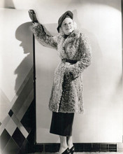 Jean Harlow full body pose classic Hollywood in fur coat & hat 8x10 inch photo