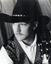 Trace Adkins 1990's portrait in black western hat with guitar 8x10 inch photo