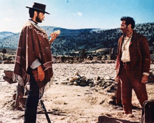The Good The Bad & The Ugly Clint Eastwood holds gold Eli Wallach 8x10 photo