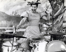 Minnie Pearl Grand Ole Opry Hee Haw plays drums 1965 Second Fiddle 8x10 photo
