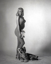 Joi Lansing full length pose in figure hugging outfit 1950's era 8x10 inch photo