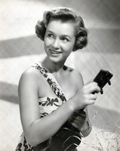 Debbie Reynolds 1950's MGM portrait holding ukulele 8x10 inch photo