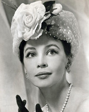 Leslie Caron 1958 portrait with flower in her hat from Gigi 8x10 inch photo