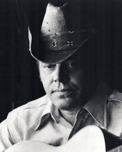 Tom T. Hall 1970's studio portrait in western hat holding guitar 8x10 photo