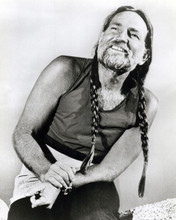 Willie Nelson 1970's smiling portrait in sleeveless t-shirt 8x10 inch photo