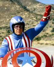 Captain America 1979 TV movie Reb Brown with shield 8x10 inch real photo