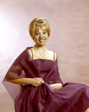 Hayley Mills elegant pose in purple dress smiling 1960's 8x10 inch real photo