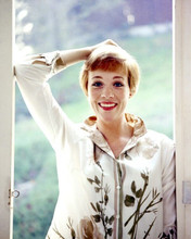 Julie Andrews gives big smile hand on head 1960's era 8x10 inch real photo