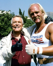 The A Team thumbs-up from George Peppard & Hulk Hogan 8x10 inch real photo