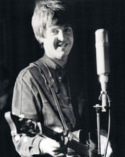 Paul McCartney gives his cheeky grin holding guitar 1960's Beatles 8x10 photo