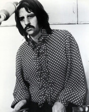George Harrison 1970 Let it Be in recording studio in polka dot shirt 8x10 photo