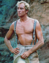 Charles Dance 1980's era bare chested portrait vintage 8x10 inch photo
