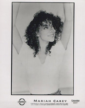 Mariah Carey vintage 8x10 inch photo promotional record label