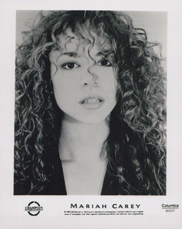 Mariah Carey vintage 8x10 inch photo 1990's promotional record