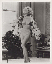 Marilyn Monroe vintage 8x10 inch photo in bikini towel around shoulders