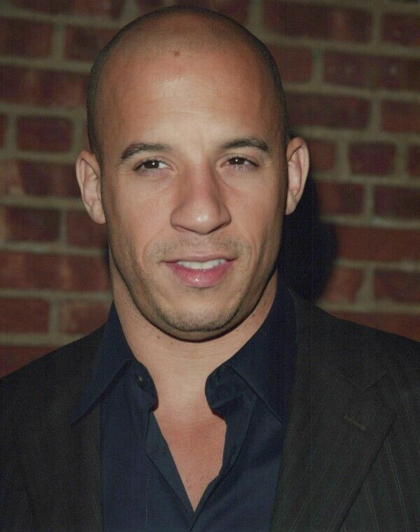 Vin Diesel young looking smiles for Hollywood press vintage 8x10 inch