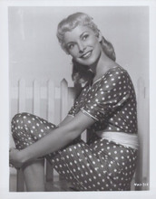 Janet Leigh 1940's style publicity pose in polka dot outfit vintage 8x10 photo